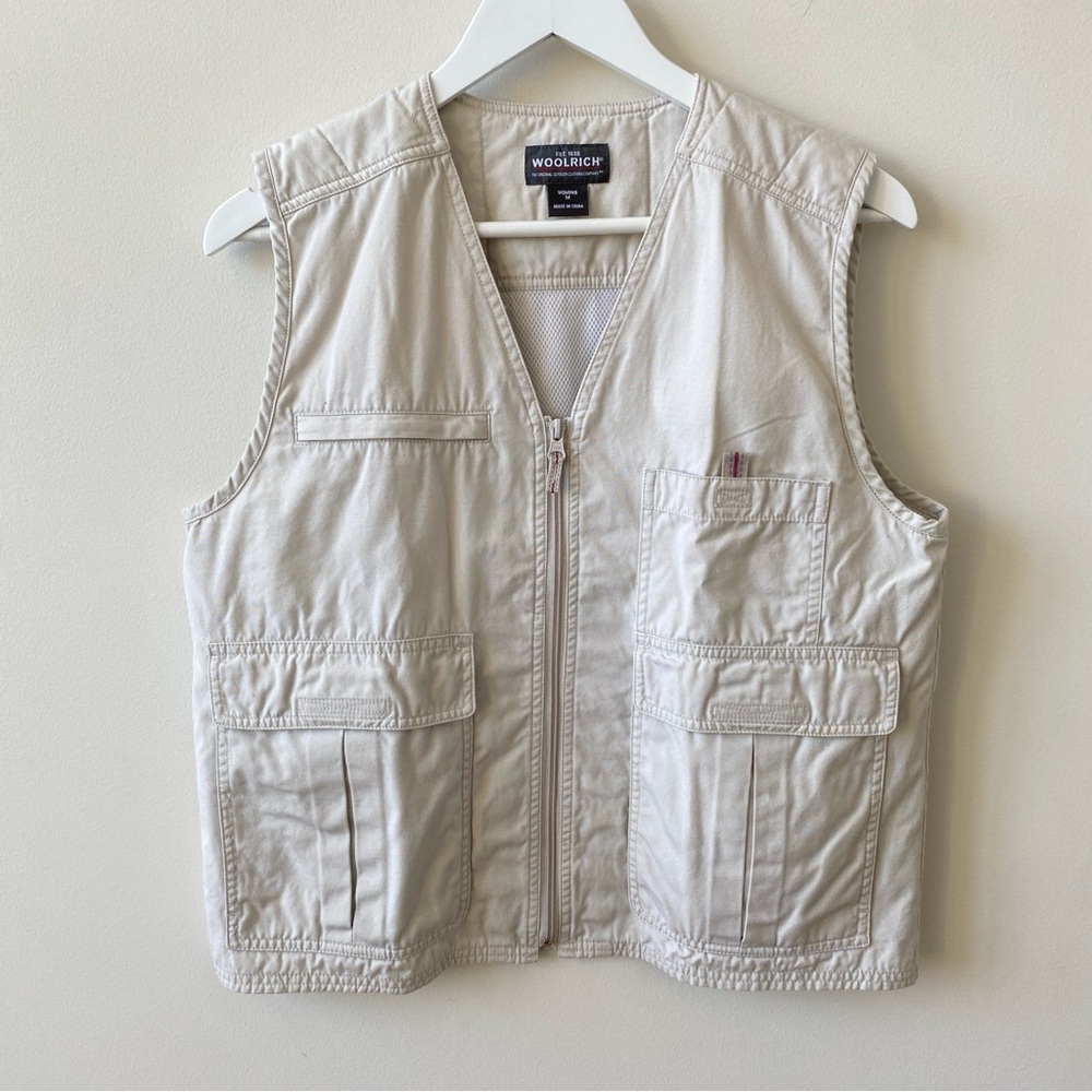 Woolrich Tan Women's Fishing Utility Tactical Outdoor Vest Size Medium